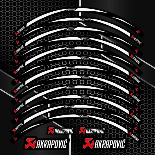 Akrapovič Universal Wheel Decals – Motorcycle Rim Stickers