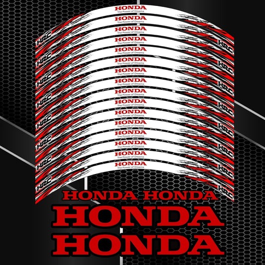 Honda HRC Fireblade Black 20pcs Wheel Decals – Rim Stickers