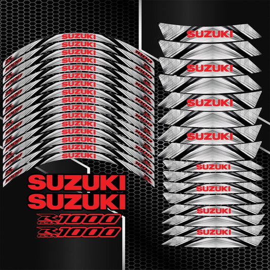Suzuki GSXR1000 36-tlg. Felgenaufkleber – Motorrad-Felgenrandaufkleber-Set