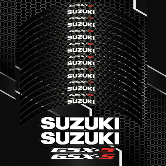 Suzuki GSXS750 GSXS1000 20pcs Rim Decals – Motorcycle Wheel Stickers