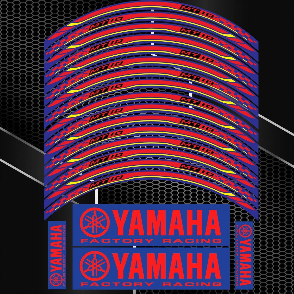 Yamaha MT-10 Rim Stickers – Motorcycle Wheel Decal Kit
