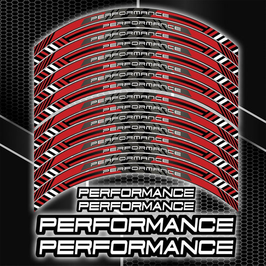 Performance Universal Wheel Decals – Motorcycle Rim Sticker Set