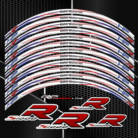 BMW S1000R HP Rim Stickers – Motorcycle Wheel Decal Kit