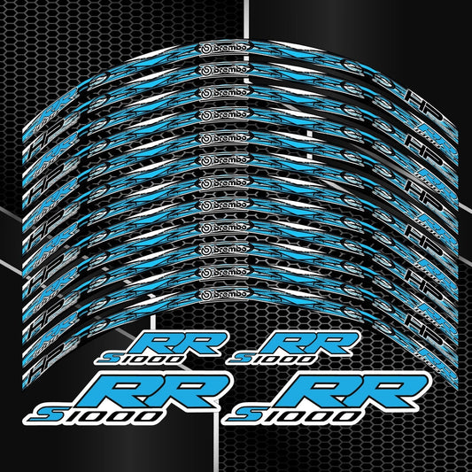 BMW S1000RR HP M Sport Wheel Decals – Motorcycle Rim Sticker Kit