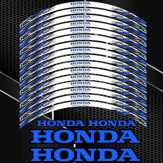Honda HRC Fireblade Blue Black Rim Stickers – Wheel Decals