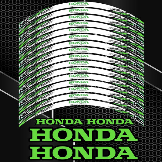 Honda HRC Fireblade Green Black Wheel Stickers – Rim Decals