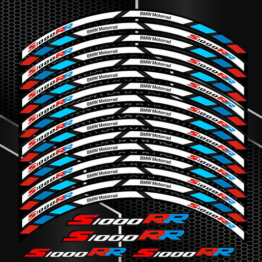 BMW S1000RR M Sport Rim Stickers – Motorcycle Wheel Decal Kit