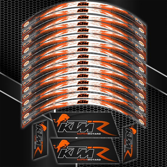 KTM Super Duke RC Black Rim Stickers – Motorcycle Wheel Decals