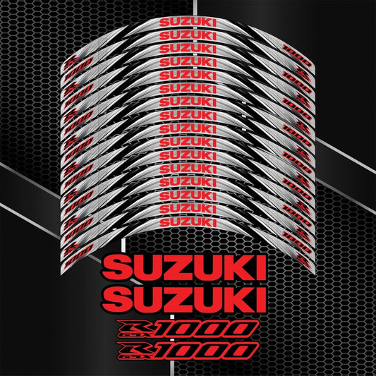 Suzuki GSXR1000 20-tlg. Felgenaufkleber – Motorrad-Felgendekor-Set