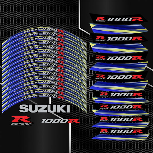 Suzuki GSXR1000R 36-tlg. Felgenaufkleber – Motorrad-Felgenrandaufkleber-Set