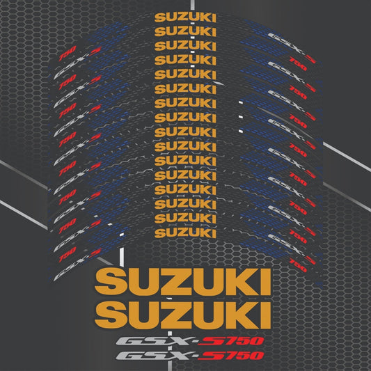 Suzuki GSXS750 20-tlg. Felgenaufkleber – Motorrad-Felgendesign-Set