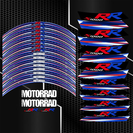 BMW S1000RR M Sport 36pcs Rim Stickers – Motorcycle Wheel Decals