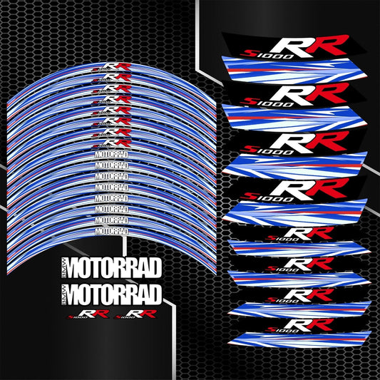 BMW S1000RR M Sport Performance Rim Decal Kit – Motorcycle Wheel Stickers