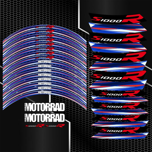 BMW S1000R M Sport Performance Rim Stickers – Motorcycle Wheel Decals