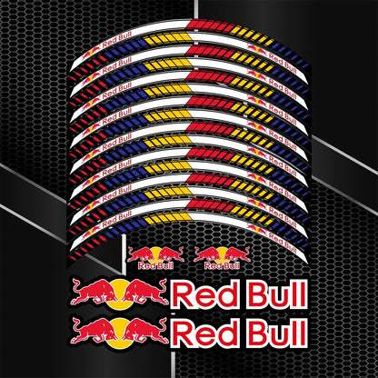 Naklejki na koła RedBull Universal 20 szt. – naklejki na felgi motocyklowe