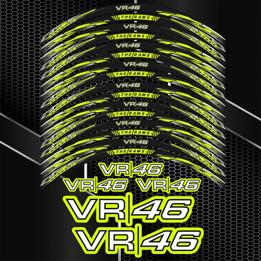 VR46 Valentino Rossi Universal Rim Stickers – Wheel Decals