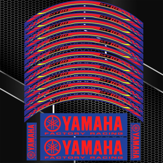 Yamaha MT-10 Rim Stickers – Motorcycle Wheel Decal Kit