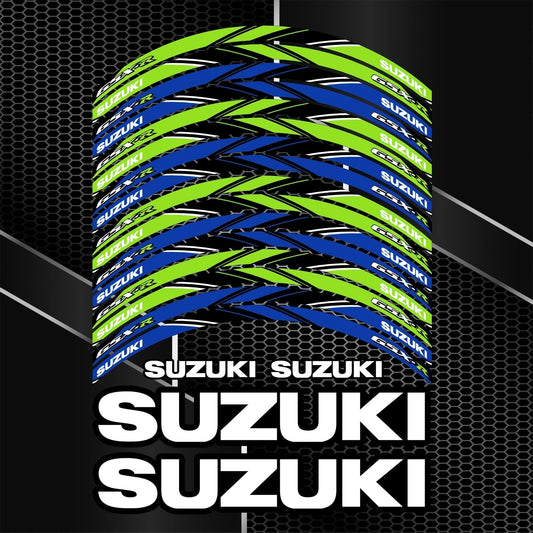 Suzuki GSXR Gixxer Wheel Decals – Motorcycle Rim Sticker Kit