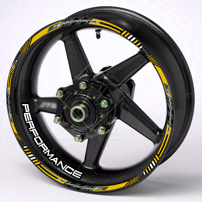 Performance Universal Wheel Decals – Motorcycle Rim Sticker Set