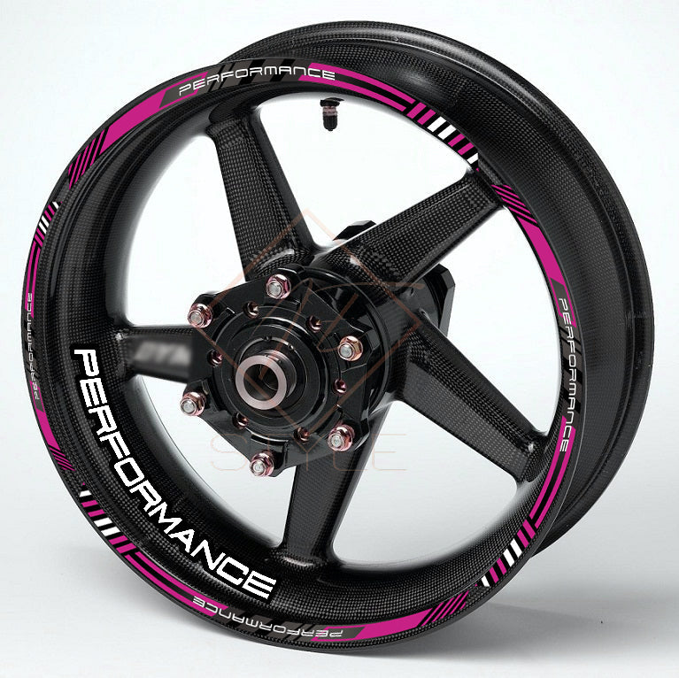 Performance Universal Wheel Decals – Motorcycle Rim Sticker Set