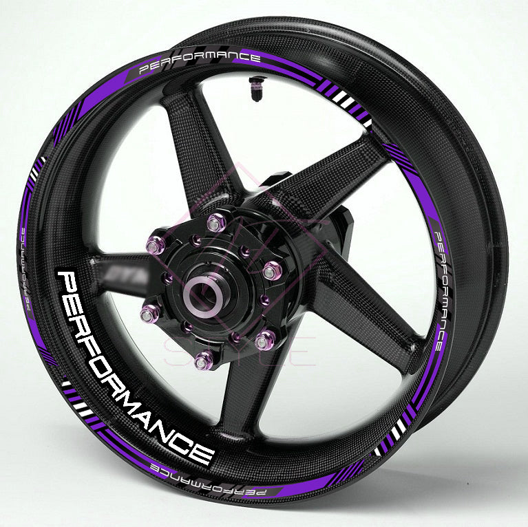 Performance Universal Wheel Decals – Motorcycle Rim Sticker Set