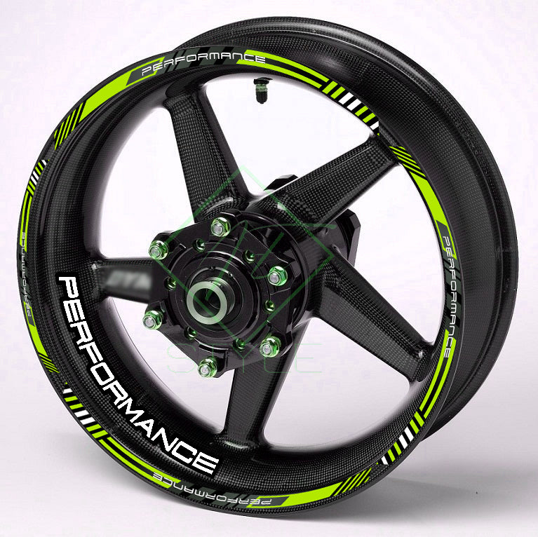 Performance Universal Wheel Decals – Motorcycle Rim Sticker Set