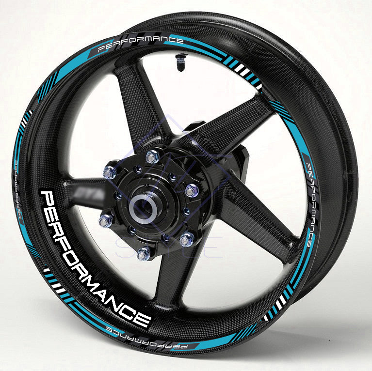 Performance Universal Wheel Decals – Motorcycle Rim Sticker Set