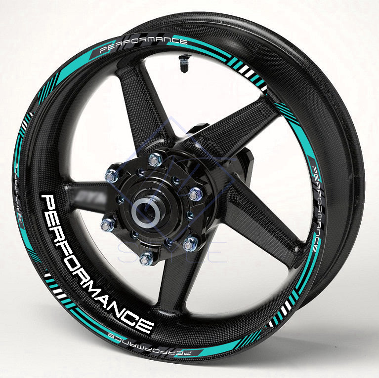 Performance Universal Wheel Decals – Motorcycle Rim Sticker Set
