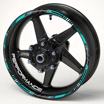 Performance Universal Wheel Decals – Motorcycle Rim Sticker Set