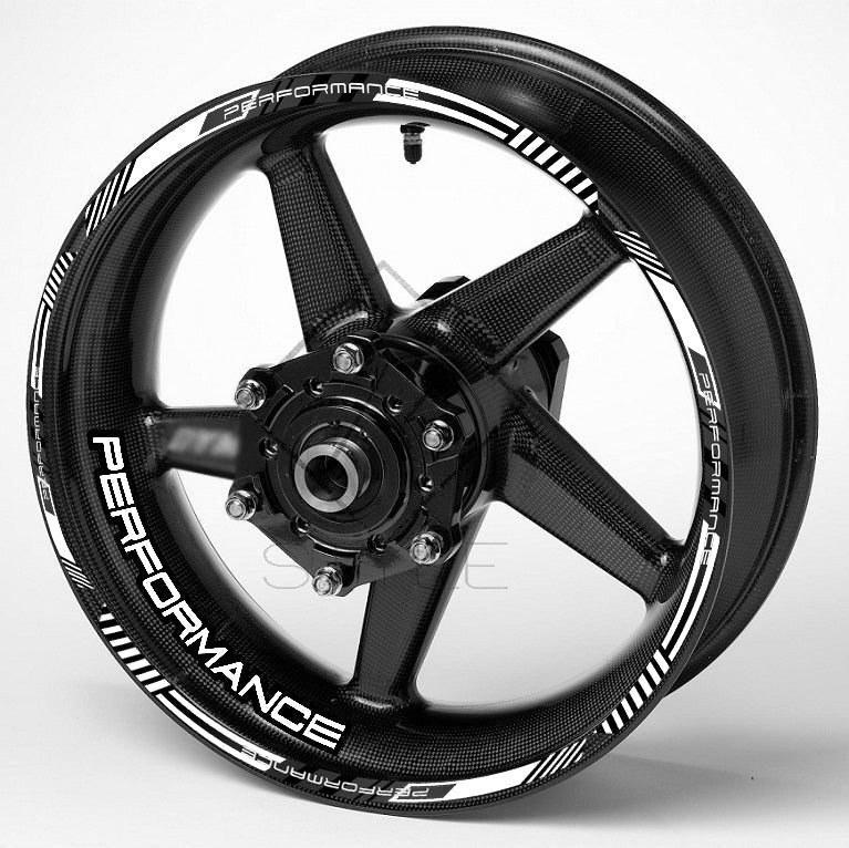 Performance Universal Wheel Decals – Motorcycle Rim Sticker Set