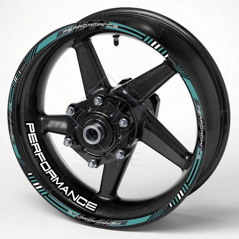 Performance Universal Wheel Decals – Motorcycle Rim Sticker Set