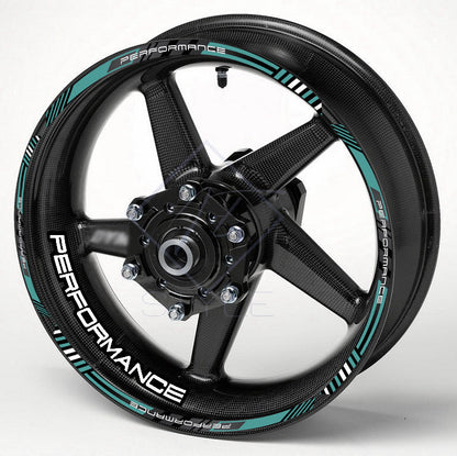 Performance Universal Wheel Decals – Motorcycle Rim Sticker Set