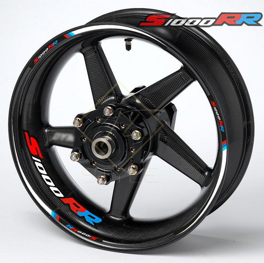 BMW S1000RR wheel decals 16pcs rim stickers for 17" black wheels