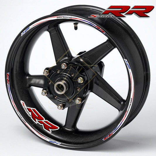 BMW S1000RR HP wheel decals 16pcs M Sport rim stickers for 17" black wheels