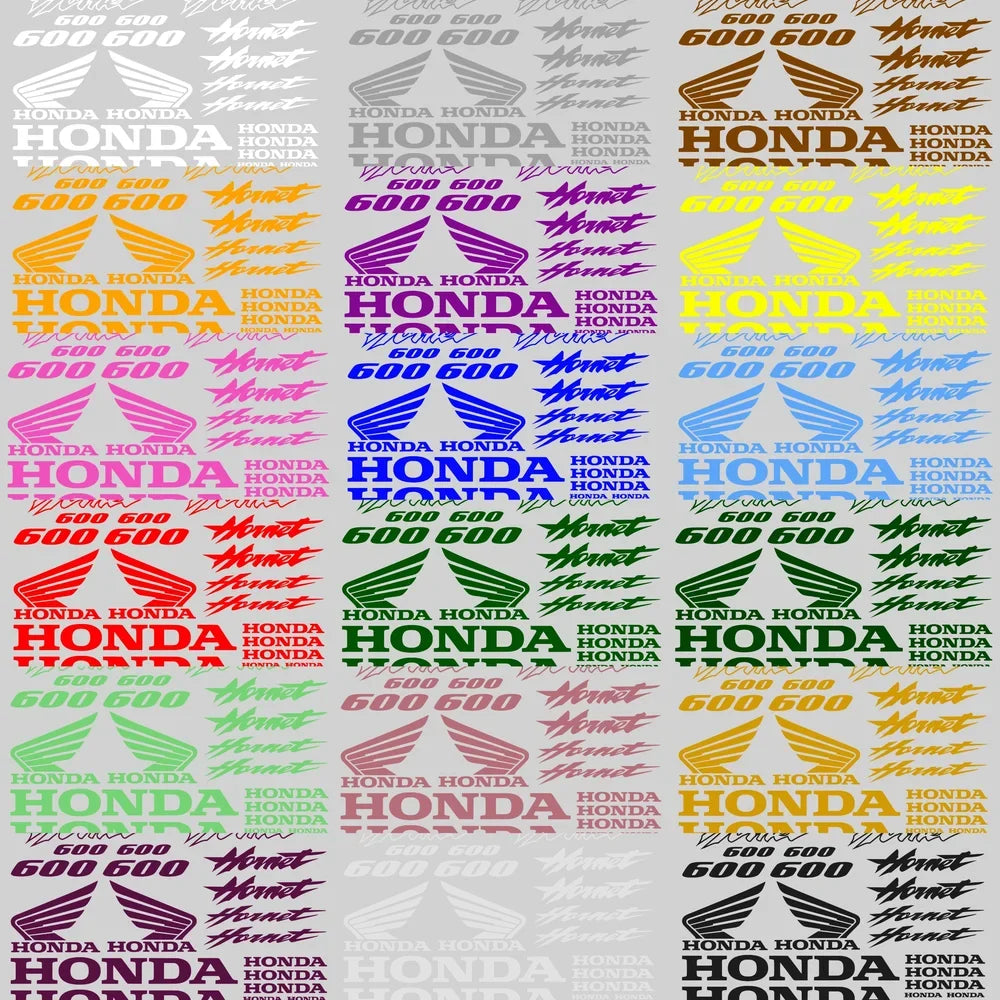 Pattern of Honda logos in various colors on a gray background