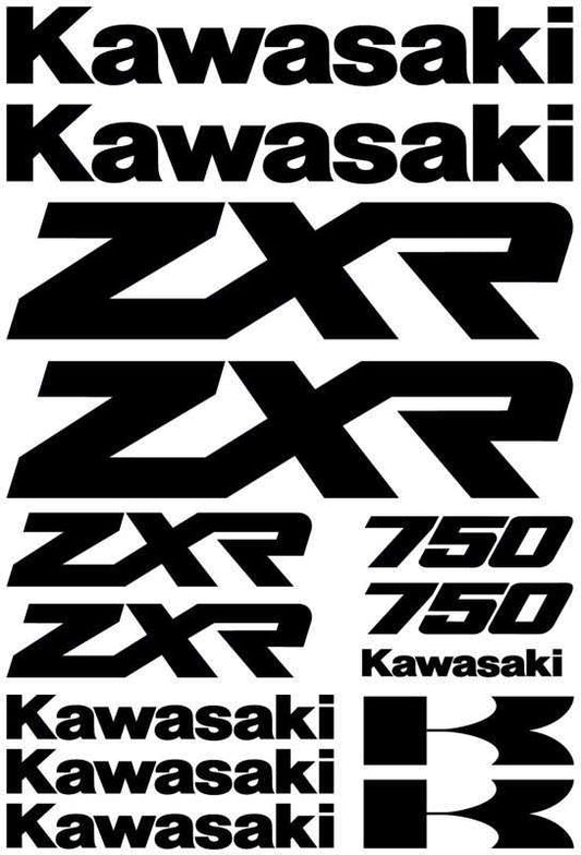 Kawasaki ZXR 750 Motorrad-Aufkleberset