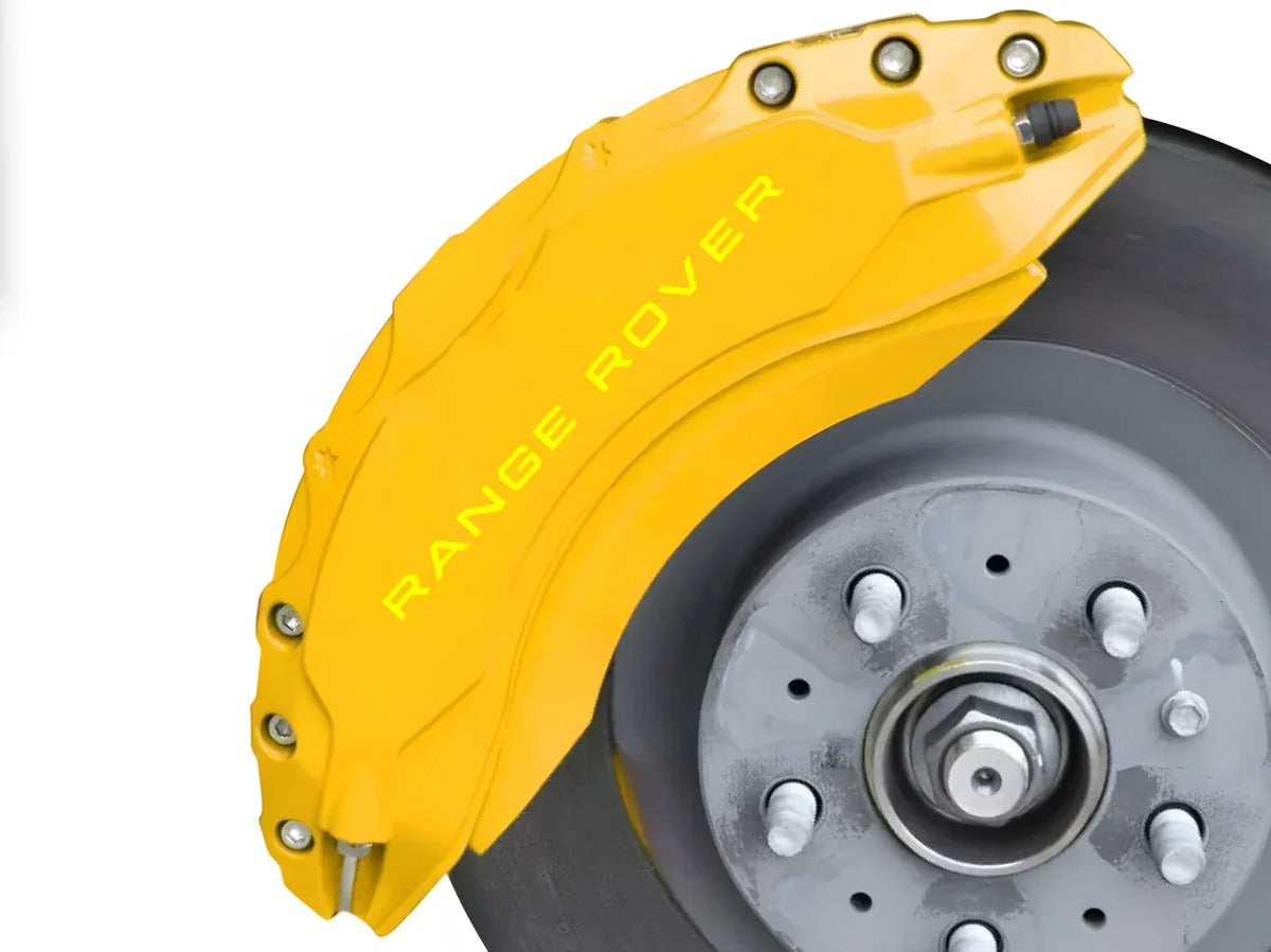 Range Rover brake caliper stickers – heat-resistant vinyl decals yellow