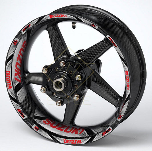 Suzuki GSX-R1000 Gixxer wheel decals 36pcs rim and fairing stickers set