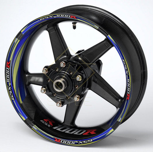 Suzuki GSX-R1000R Gixxer wheel decals 36pcs rim and fairing stickers set