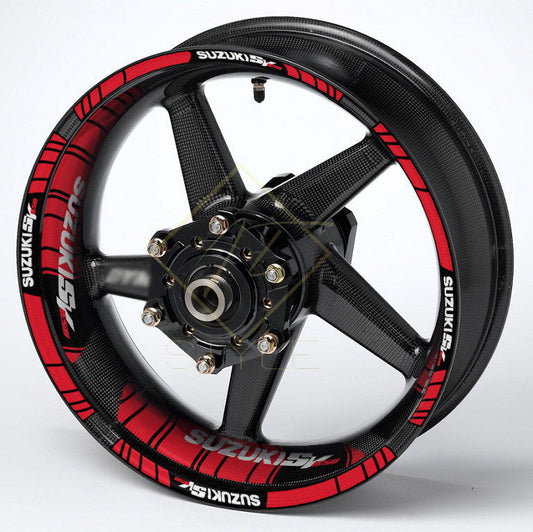 Suzuki SV650 motorcycle wheel decals 36-piece rim, inner, and fairing stickers, professional quality, mirrored graphics