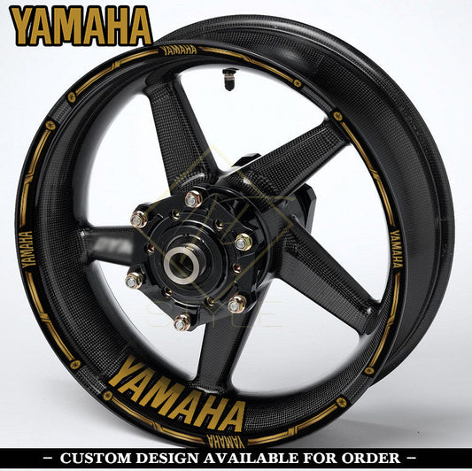 YAMAHA YZF / MT motorcycle wheel decals 20-piece rim and inner wheel stickers, professional quality, mirrored graphics